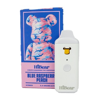 HiBear Blue Raspberry Peach THC Vape Pen UK