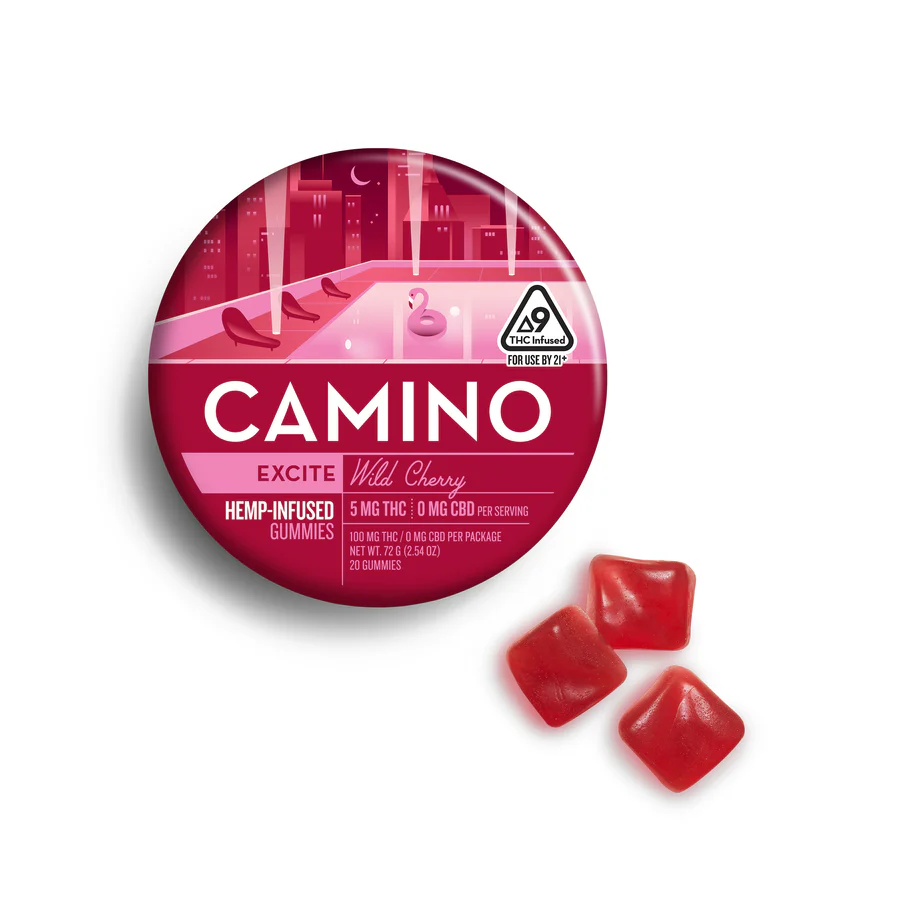 Camino Wild Cherry 'Excite' 5mg Gummies UK